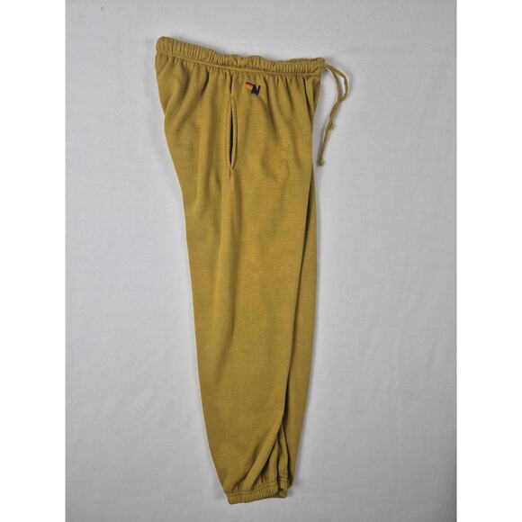 Aviator Nation Lightning Bolt Mustard Yellow Women’s Sweatpants Size XL - Picture 4 of 10